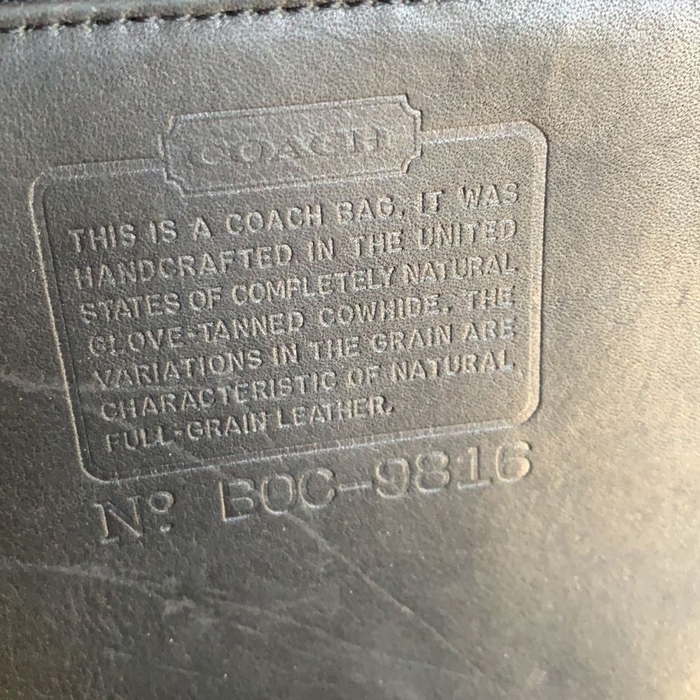 Vintage Coach Black Leather Crossbody No.BOC- 9816 - Picture 7 of 8